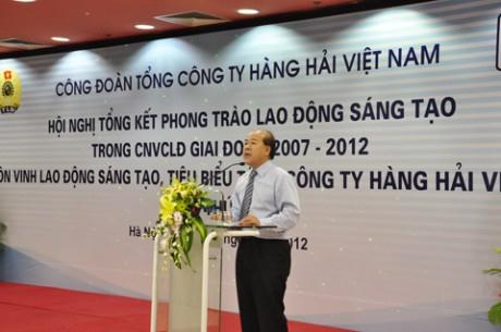 Thứ trưởng Bộ GTVT Nguyễn Văn Công phát biểu tại Hội nghị