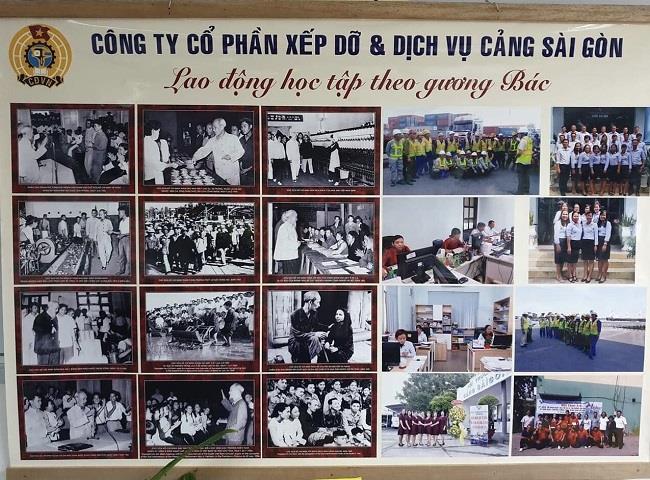 Bảng tin ảnh về Bác Hồ của các ĐVTV Cảng Sài Gòn
